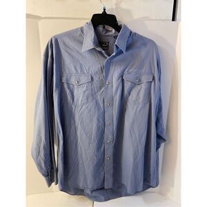 Roper‎ XXL western shirt blue 100%Cotton
